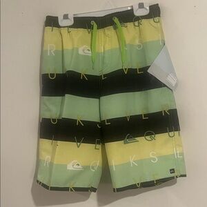 Quiksilver Green and Yellow Boardshorts